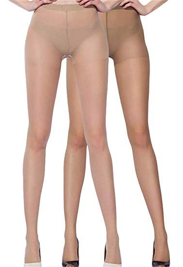 Cream & Brown everyday glossy women pantyhose pack of 2 Snazzyway